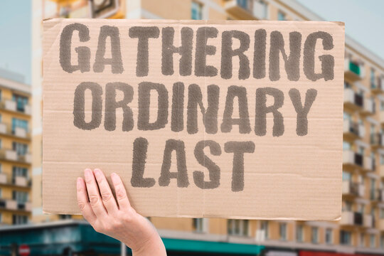 "Gathering ordinary last" A family event becomes special only because it is the final one. FAMILY. GATHERING. LAST. MEMORY. LOSS.