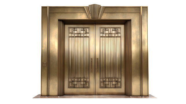 Elegant art deco elevator doors with geometric design with ornate gold elevator geometric pattern interior design pair ornate architecture with decorative