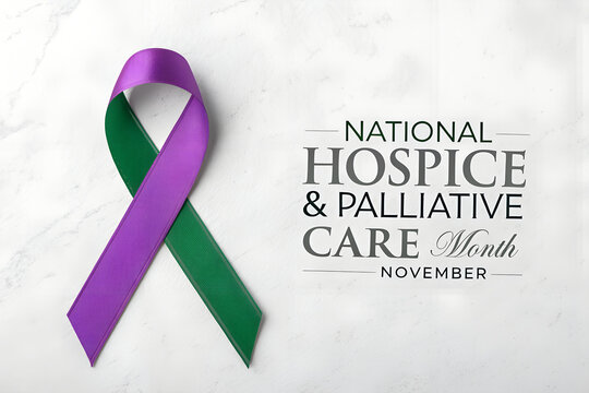 National hospice and palliative care month awareness ribbon november