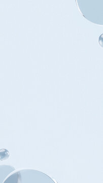 Light blue iPhone wallpaper, glassy bubble border