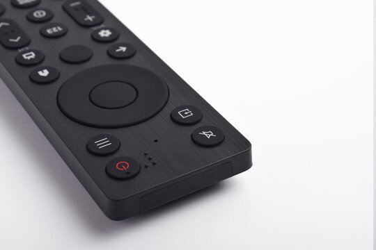 Smart TV Remote Control Close Up on White Background
