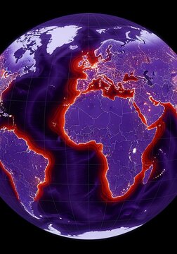 地球のプレート境界、地殻変動、活動的な地形、地質学的構造、テクトニックプレート