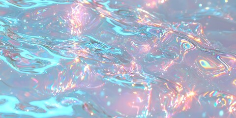 Fototapeta premium Iridescent water surface with reflections