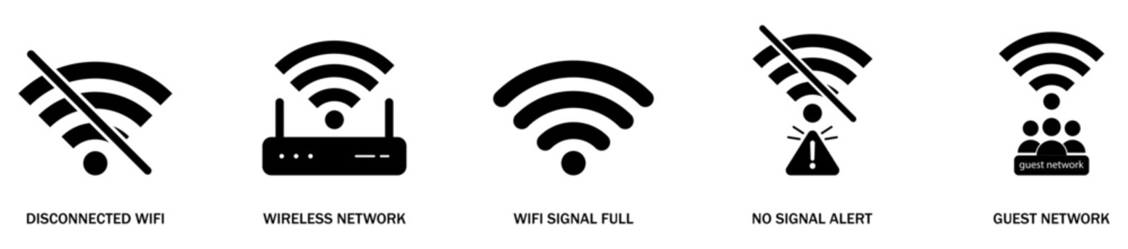 5G network connectivity icon set featuring wireless telecom tower. Advanced 5g network connectivity and digital communication infrastructure vector icon set design. Cellular tower, high-speed internet