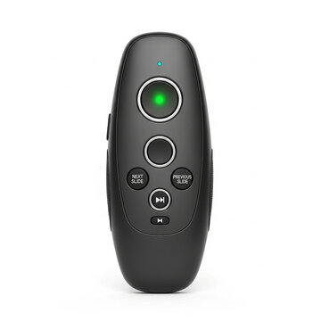 Wireless presentation remote control with laser pointer isolated on white background