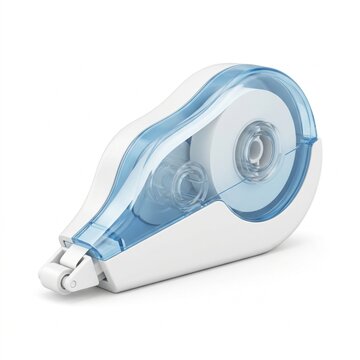 Correction Tape Isolated on White Solid Background, Professional Office Accessory for Financial Planning, Management, and Corporate Work
