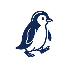 Fototapeta premium Simple graphic illustration of a penguin.
