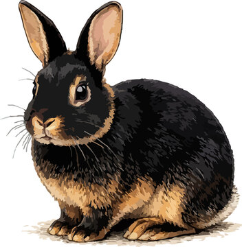 Oryctolagus cuniculus illustration art