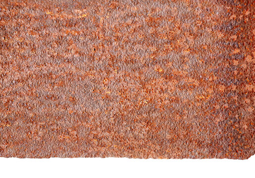 isolated rusty metal plate surface texture background