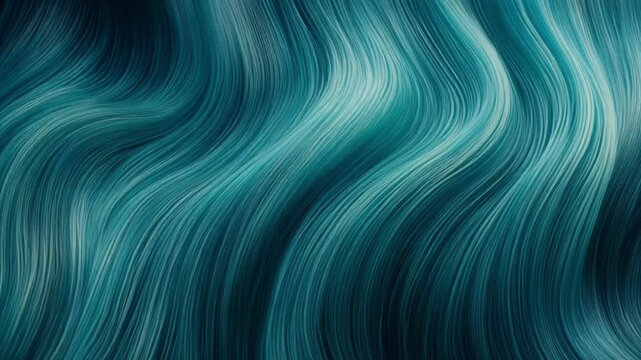 Close-up of flowing blue strands resembling hair or fiber texture