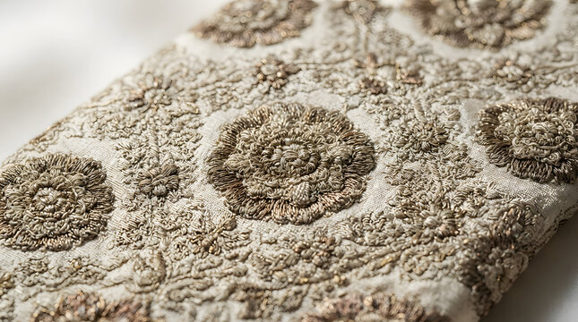 Close up of textured flour surface with patterns.