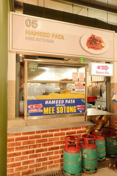 Penang, Malaysia - August 1, 2026 : Food Stall of Famous Hameed Pata Mee Sotong in Penang. Travel Malaysia