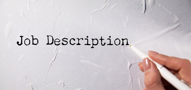 open notebook with the words Job Description
