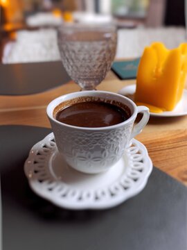 turkish coffee served elegantly, a traditional drink from Montenegro