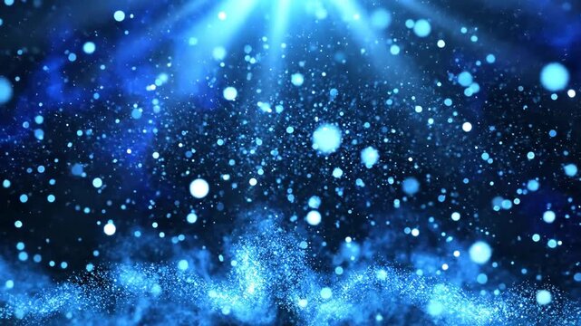 Glowing Blue Particles Background 