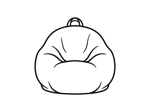 Cute minimalist bean bag chair with handle on top
