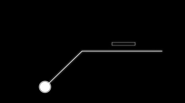 Animated neon callout lines for text with futuristic HUD interface elements on a black background, 4K video.