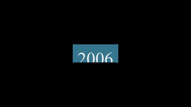 Year Scrolling from 2000 to 2010 on Black Background. Countdown Date Roller, Seamless Looping Motion Graphic , History, Technology, New Year scroll and Business 4k video.