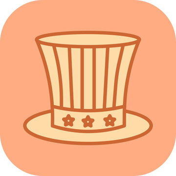 Uncle Sam Hat Vector Icon