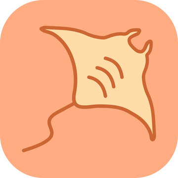 Manta Ray Vector Icon