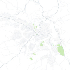 Naklejka premium Minimal vector city map of Gitega with streets, districts and road network