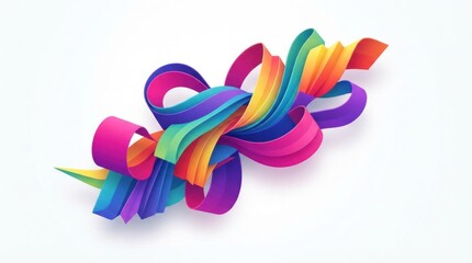 Obraz premium Colorful Abstract Background with Vibrant Circles, Waves and Geometric Shapes for Creative Office, School, Business and Celebration Designs