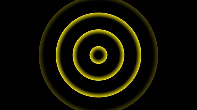 Abstract showing pulsating white light rings fading into a black void circles concentric geometric pattern ripple circles concentric geometric pattern ripple 4k video animation. 