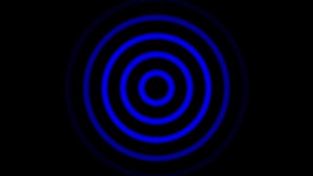 Abstract showing pulsating white light rings fading into a black void circles concentric geometric pattern ripple circles concentric geometric pattern ripple 4k video animation. 