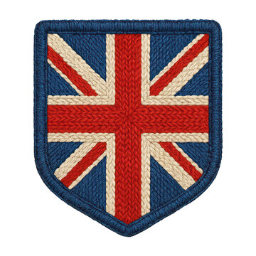 PNG Embroidered British flag patch