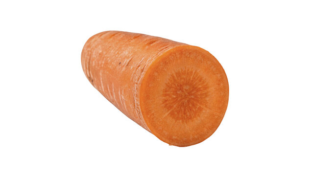 Fresh whole orange carrot sweet raw organic root vegetable isolated on transparent background