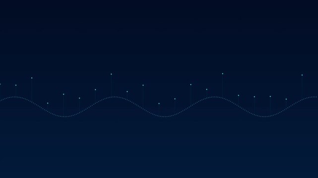 Abstract Blue Digital Wave Network Technology Background Animation