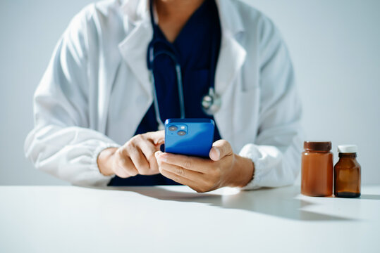 Professional healthcare worker calculating finance and budget data on a calculator. Medical accounting for cost analysis