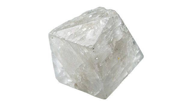 Raw natural translucent crystal mineral stone quartz specimen geology texture element isolated on transparent background