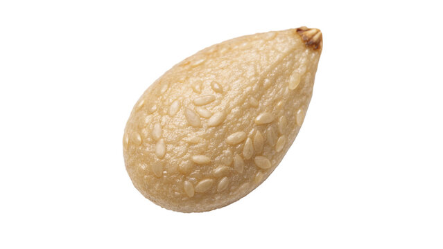 Single smooth almond nut seed organic healthy snack isolated on transparent background