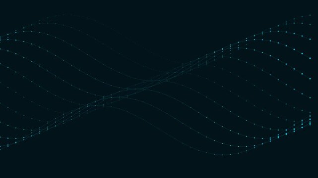 Abstract Blue Digital Wave Network Technology Background Animation