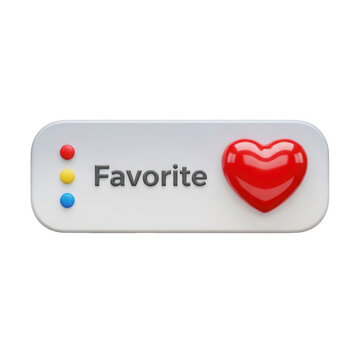 Red heart icon marked as favorite with a star