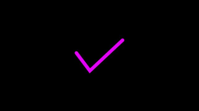 Check mark icon animation video, tick or cross confirm correct accept and reject select checkbox 