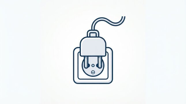 Minimalist line art illustration of a classic mouse trap icon in blue for graphic design and icons.