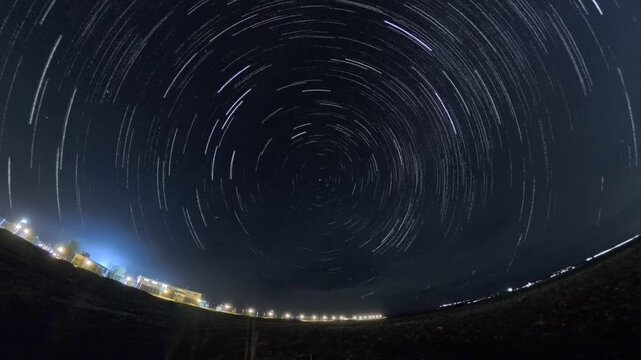 Circular Star Trails in Mongolia Night Sky &ndash; 14s Timelapse