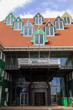 Zaandam City Hall with colorful Dutch gables in Netherlands