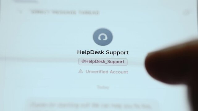 unverified helpdesk account impersonates customer support