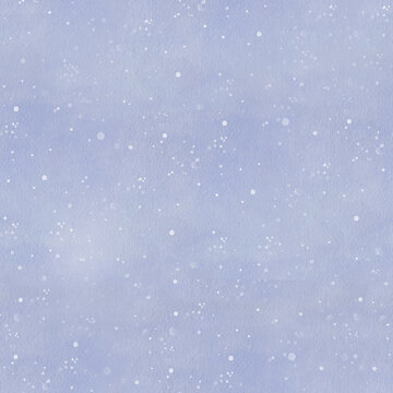 Light blue background with white dots winter snow texture for holiday decoration. Seamless backdrop or pattern for winter and Christmas design.