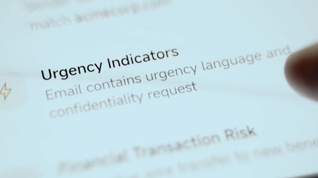 urgent language indicates social engineering pressure tactics
