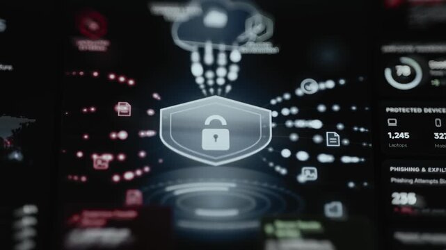cyber defense dashboard monitors 1245 protected devices