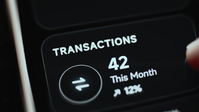 monthly transaction counter reaches 42 with 12 percent growth