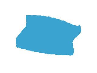 A Simple Blue Silhouette Shape Of The State Of Oregon On Black © Nomedec