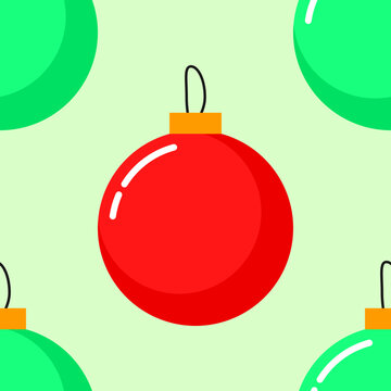 seamless pattern background of christmas balls, suitable for fabric design, wallpaper, packaging design