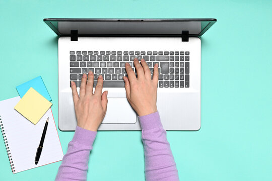 Woman working with notebook