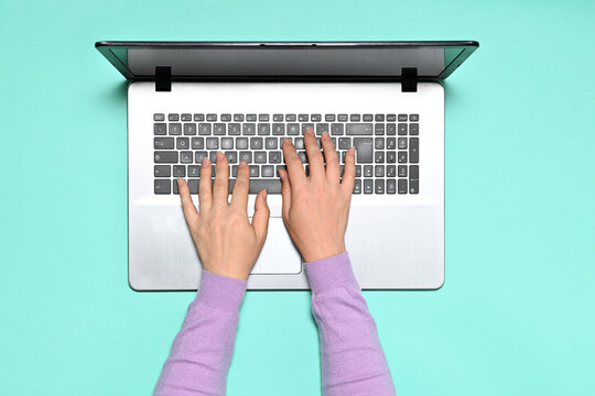 Woman working with notebook