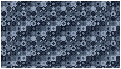 Fototapeta premium Subtle abstract geometric pattern with dark blue and gray circular shapes